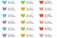 Return Address Labels (Rainbow Bears Design, 30 Per Page inside Template For Return Address Labels Free