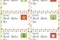 Secret Santa Gift Tags | Secret Santa Gift Exchange, Secret in Secret Santa Label Template