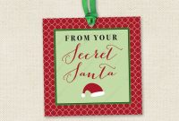 Secret Santa Tags Printable Christmas Gift Tags intended for Secret Santa Label Template