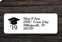 Send Grad Invites And Thank You Notes In Style With This with Graduation Labels Template Free