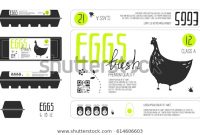 Set Template Labels Egg Packaging Lettering Stock Vector pertaining to Egg Carton Labels Template