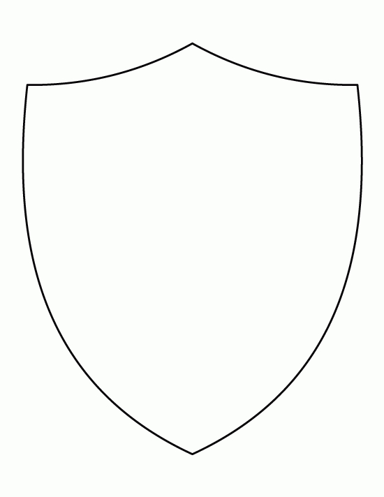 Shield Pattern. Use The Printable Outline For Crafts intended for Blank Shield Template Printable