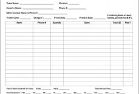 Shirt Order Form Template Excel Eymir Mouldings Co T for Blank T Shirt Order Form Template