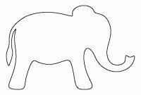 Simple Elephant Pattern. Use The Printable Outline For throughout Blank Elephant Template