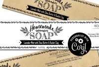 Soap Label Template Hand-Drawn Design. Custom Printable Soap with Free Printable Soap Label Templates