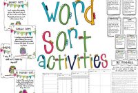 Spelling My Way: Sorting And Scheduling | Word Sorts, Word for Words Their Way Blank Sort Template