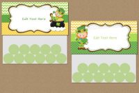 St Patrick's Day Bag Toppers – Printable Treat Bag Topper intended for Goodie Bag Label Template