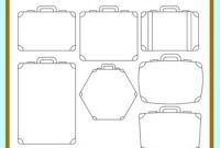 Suitcase / Luggage Border / Outline / Templates Clip Art Commercial Use in Blank Suitcase Template