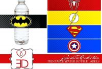 Super Hero Water Bottles Free Printable Superhero Water inside Superhero Water Bottle Labels Template