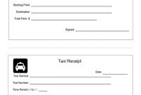 Taxi Receipt Template for Blank Taxi Receipt Template