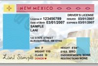 Template New Mexico Drivers License | Drivers License for Blank Drivers License Template