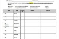 Travel Itinerary Templates – Word Excel Fomats | Itinerary with regard to Blank Trip Itinerary Template
