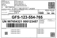 Vda 4994 Gtl Label/etikett/warenanhänger Drucken with regard to A5 Label Template