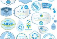 Vector Mineral Water Labels Free Vector Download (10,964 for Mineral Water Label Template