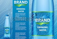 Vector Realistic Illustration Drinking Water Plastic Stock intended for Mineral Water Label Template