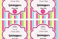 Vibrant "candy Stripe" Sweet Jar Label Ideas | Jar Labels for Sweet Labels Template