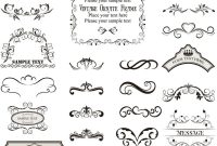 Vintage Decorated Frame Templates Vector | Frame Template in Free Label Border Templates