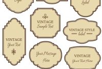 Vintage Labels Clip Art // 10 Digital Frames Png Files pertaining to Antique Labels Template