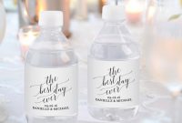Wedding Water Bottle Label, Water Bottle Label Printable in Diy Water Bottle Label Template