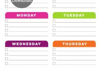 Weekly Cleaning Schedule Printable | Wöchentlicher Putzplan for Blank Cleaning Schedule Template