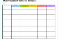 Weekly Workout Schedule Template لم يسبق له مثيل الصور + regarding Blank Workout Schedule Template