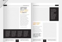 White Magazine Template With Black Parts | Free Vector throughout Blank Magazine Template Psd
