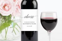 Wine Bottle Label Printable, Diy Wedding Wine Label, 100 pertaining to Diy Wine Label Template