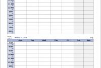 Work Schedule Template For Excel with Blank Monthly Work Schedule Template