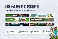 10 Minecraft Server Banners – 468X60 В 2020 Г regarding Minecraft Server Banner Template