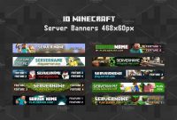 10 Minecraft Server Banners – 468X60 In 2020 | Minecraft within Minecraft Server Banner Template