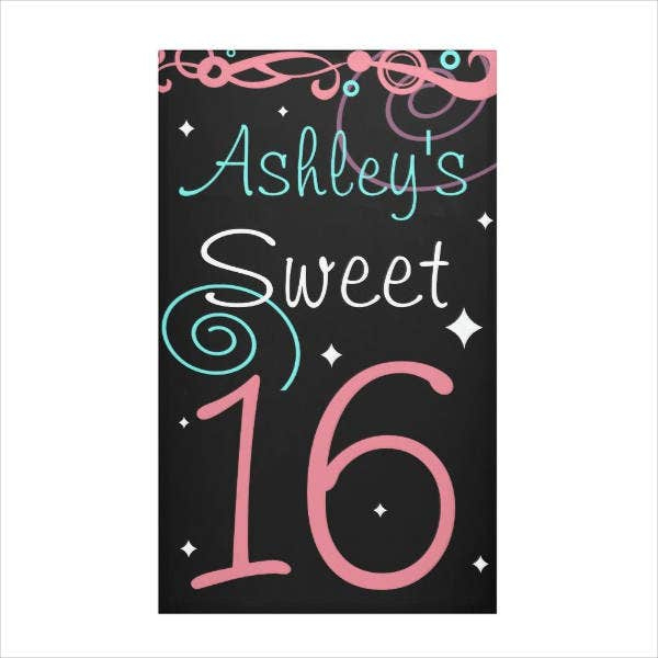 13+ Sweet 16 Banner Designs &amp; Templates - Psd, Ai | Free with Sweet 16 Banner Template