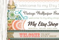 13 Vintage Banner Templates Free Images – Free Etsy Banner inside Free Etsy Banner Template
