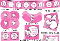 6 Best Images Of Hello Kitty Birthday Printables – Hello within Hello Kitty Birthday Banner Template Free