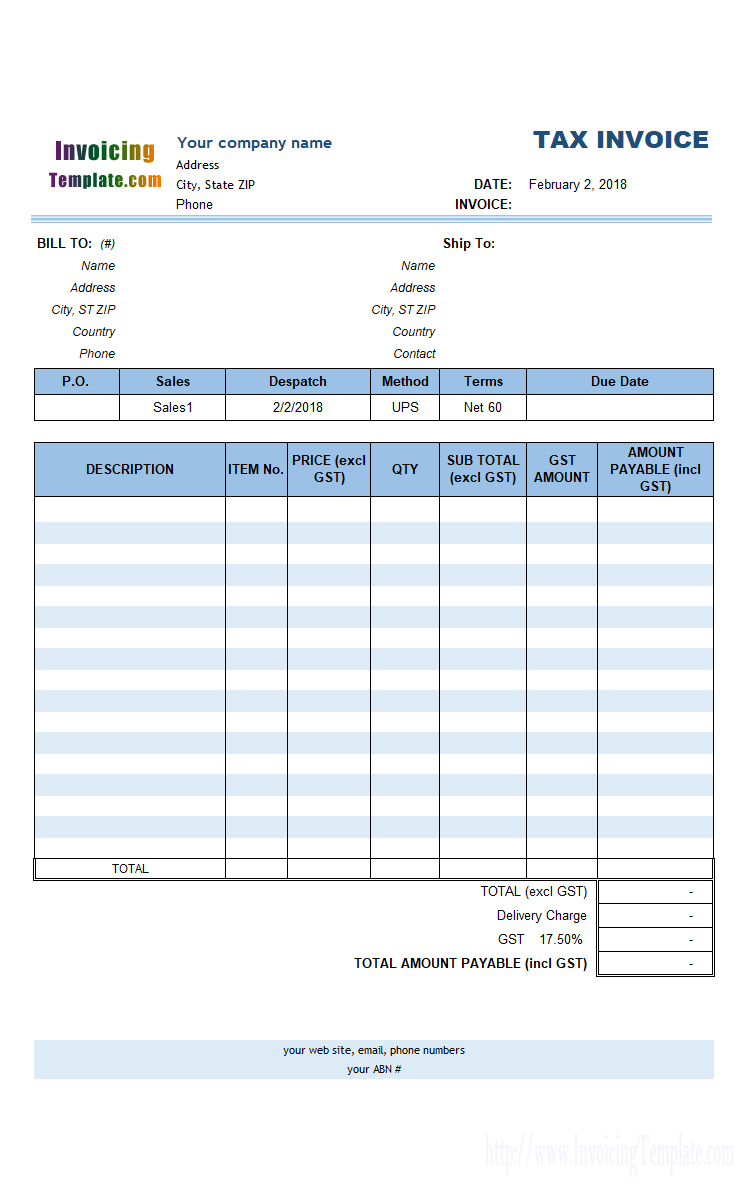 69 Visiting Tax Invoice Template Doc Templates For Tax regarding Tax Invoice Template Doc