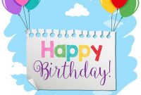A Birthday Banner Template – Download Free Vectors, Clipart with regard to Free Happy Birthday Banner Templates Download