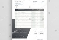 Abstract Black Invoice Template Design Stock-Vektorgrafik pertaining to Black Invoice Template