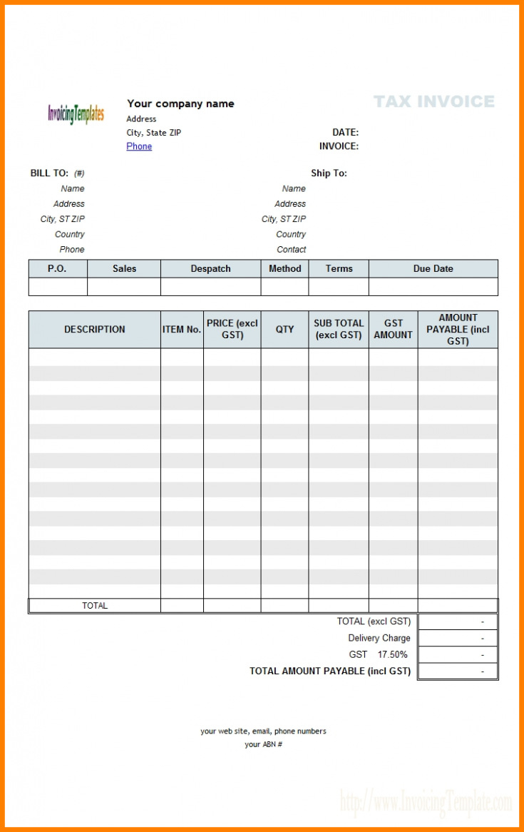 Australian Tax Invoice Template Word Doc Pdf Australia Excel with Sample Tax Invoice Template Australia