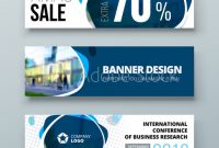 Banner Template Design. Presentation Concept. Blue Corporate for Banner Stand Design Templates
