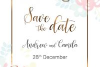 Beautiful Save The Date Wedding Invitation Template inside Save The Date Banner Template