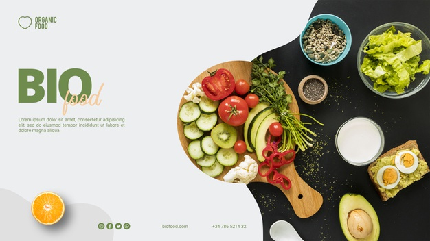 Bio Food Banner Template With Photo | Free Psd File within Food Banner Template