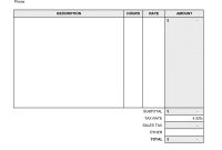 Blank Billing Invoice | Scope Of Work Template | Invoice pertaining to Invoice For Work Done Template