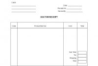 Blank Doctor Receipt | Templates At Allbusinesstemplates pertaining to Doctors Invoice Template