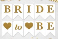 Bride To Be Banner, Bride To Be, Bridal Shower Banner, Bride with regard to Free Bridal Shower Banner Template