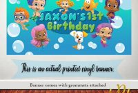 Bubble Guppies Birthday Banner – Happy Birthday Banner, Birthday Banner,  Custom Banners, Party Banners, Personalized Banners Signs intended for Bubble Guppies Birthday Banner Template