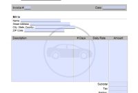 Car Rental Invoice Template – Onlineinvoice with regard to Invoice Template For Rent