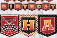 Cars Printable Banner, Disney Cars Party, Printable Birthday Banner, Cars  Happy Birthday Banner, Car Birthday Printable, Instant Download inside Cars Birthday Banner Template