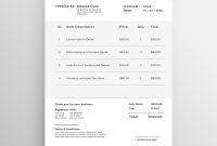 Clean Simple Invoice Template Design regarding Cool Invoice Template Free