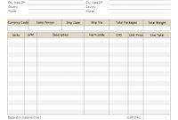 Commercial Invoice For Export In Excel In 2020 | Invoice intended for Quickbooks Export Invoice Template