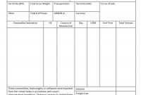 Commercial Invoice Template in Commercial Invoice Packing List Template