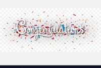 Congratulations Banner Isolated On Transparent intended for Congratulations Banner Template